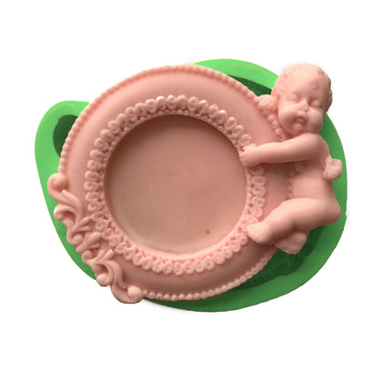 Çerçeveye Sarılan Bebek Silikon Kokulu Taş Ve Sabun Kalıbı ÇE-72