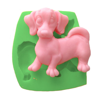 Şaşkın Sevimli Köpek Silikon Kokulu Taş Ve Sabun Kalıbı DK-316