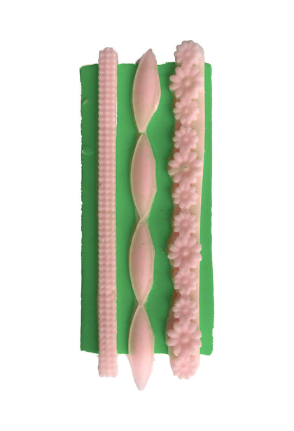 Şerit Şekiller Figürlü Silikon Pasta-Kokulu-Taş Ve Sabun Kalıbı DK14
