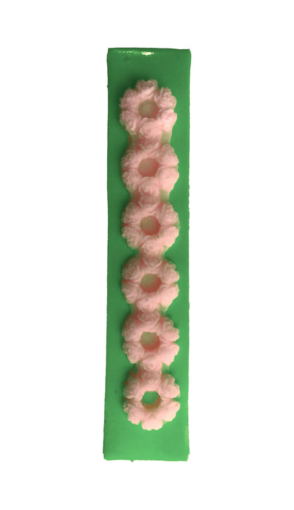 Yuvarlak Çiçek Figürlü Silikon Pasta-Kokulu-Taş Ve Sabun Kalıbı DK08