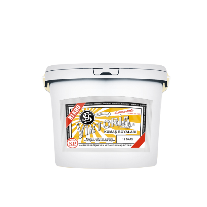 11 Sarı Renk Kumaş Boyası Viktoria 5 Kg