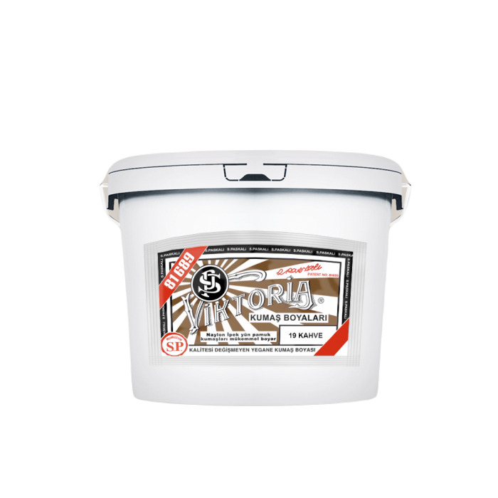 19 Kahve Renk Kumaş Boyası Viktoria 5 Kg