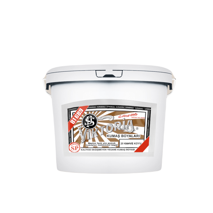 20 Kahve Koyu Renk Kumaş Boyası Viktoria 5 Kg
