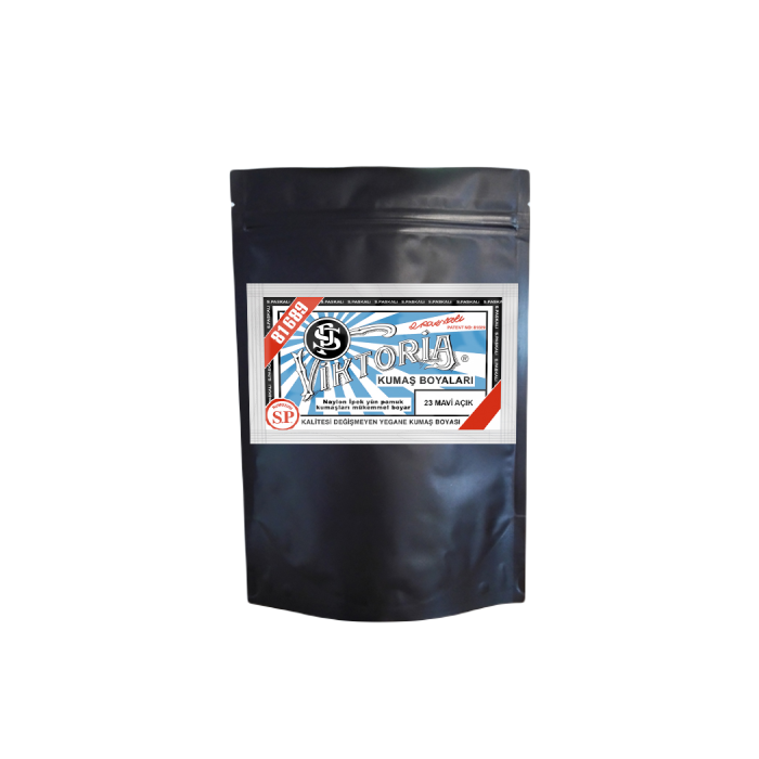 23 Mavi Açık Renk Kumaş Boyası Viktoria 1 Kg