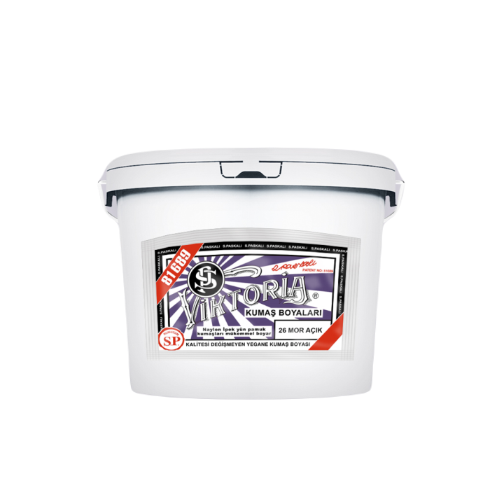26 Mor Açık Renk Kumaş Boyası Viktoria 5 Kg