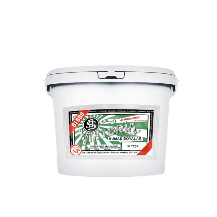 38 Yeşil  Renk Kumaş Boyası Viktoria 5 Kg