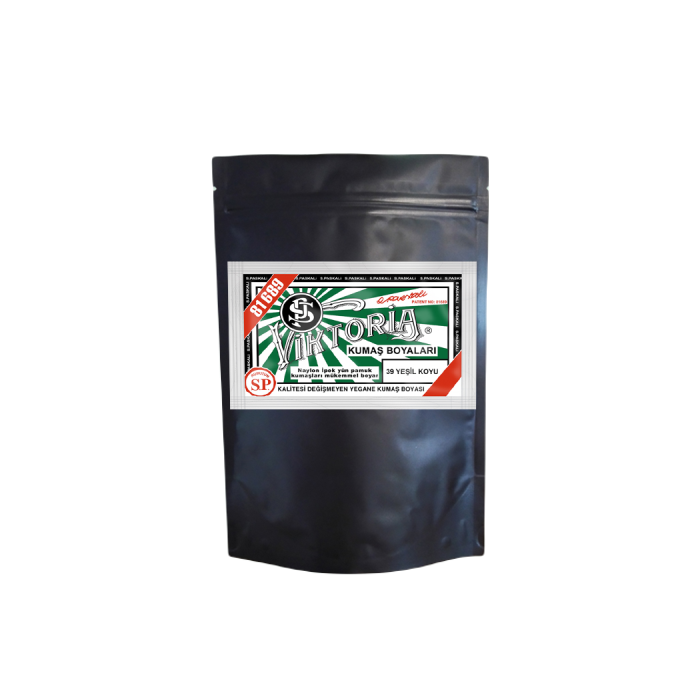 39 Koyu Yeşil Renk Kumaş Boyası Viktoria 1 Kg