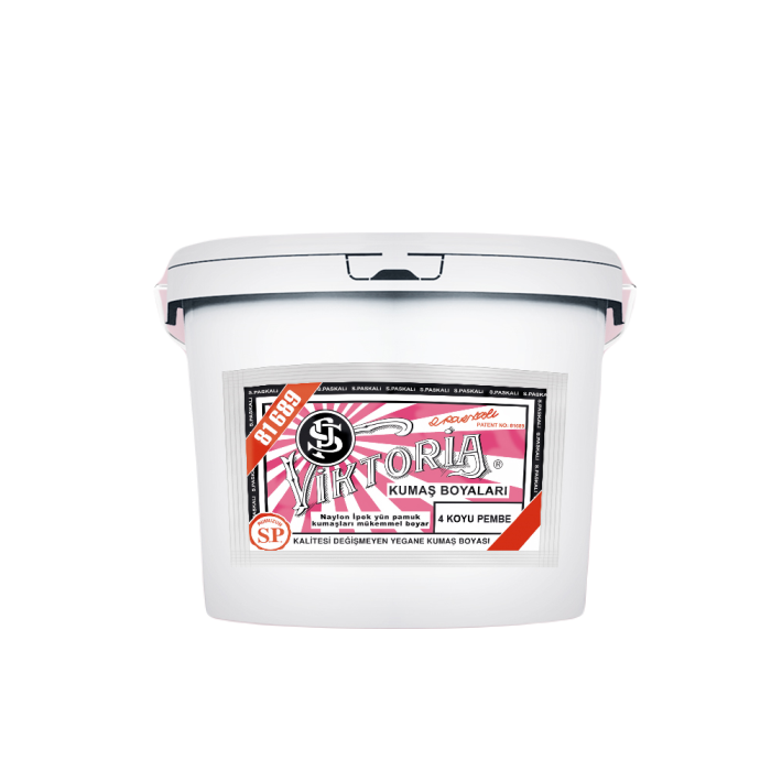 4 Koyu Pembe Renk Kumaş Boyası Viktoria 5 Kg