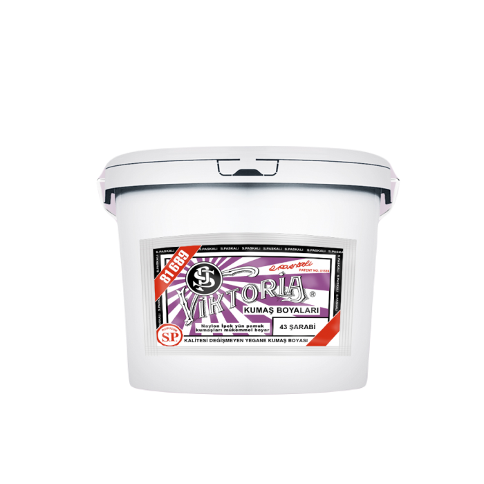 43 Şarabi Renk Kumaş Boyası Viktoria 5 Kg