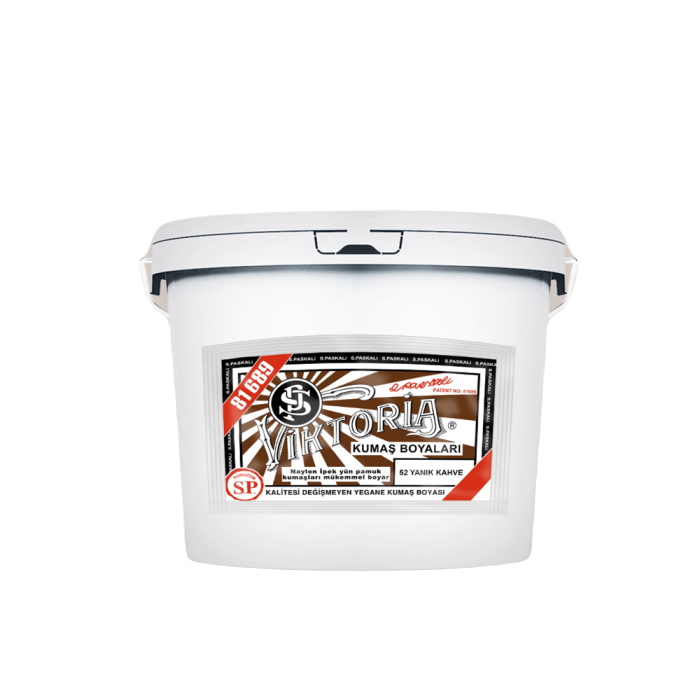 52 Yanık Kahve Renk Kumaş Boyası Viktoria 5 Kg