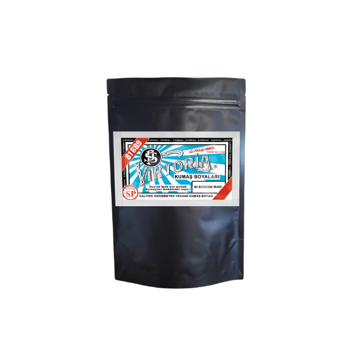 60 Boncuk Mavi Renk Kumaş Boyası Viktoria 1 Kg