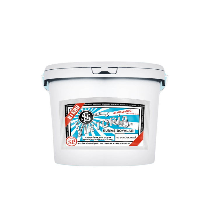 60 Boncuk Mavi Renk Kumaş Boyası Viktoria 5 Kg