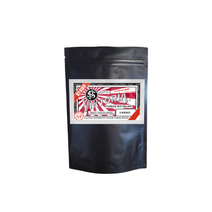 8 Kırmızı Renk Kumaş Boyası Viktoria 1 Kg