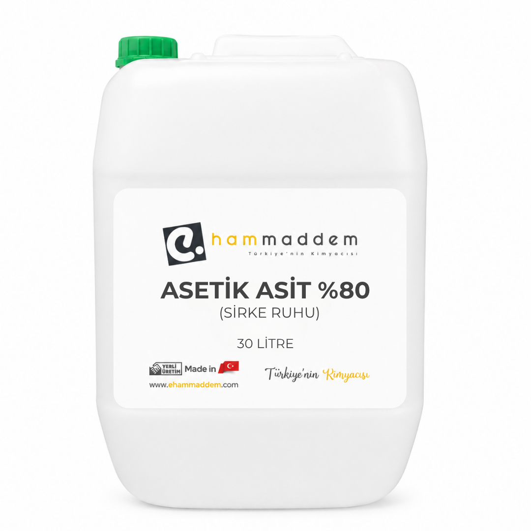 Asetik Asit %80 (Sirke Ruhu Beyaz Sirke) 30 Litre