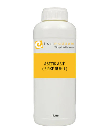 Asetik Asit %80 (Sirke Ruhu Beyaz Sirke) 1 Litre