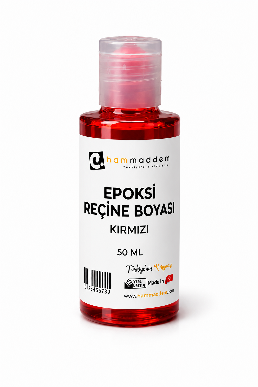 Epoksi Reçine Boya Kırmızı 50 ml