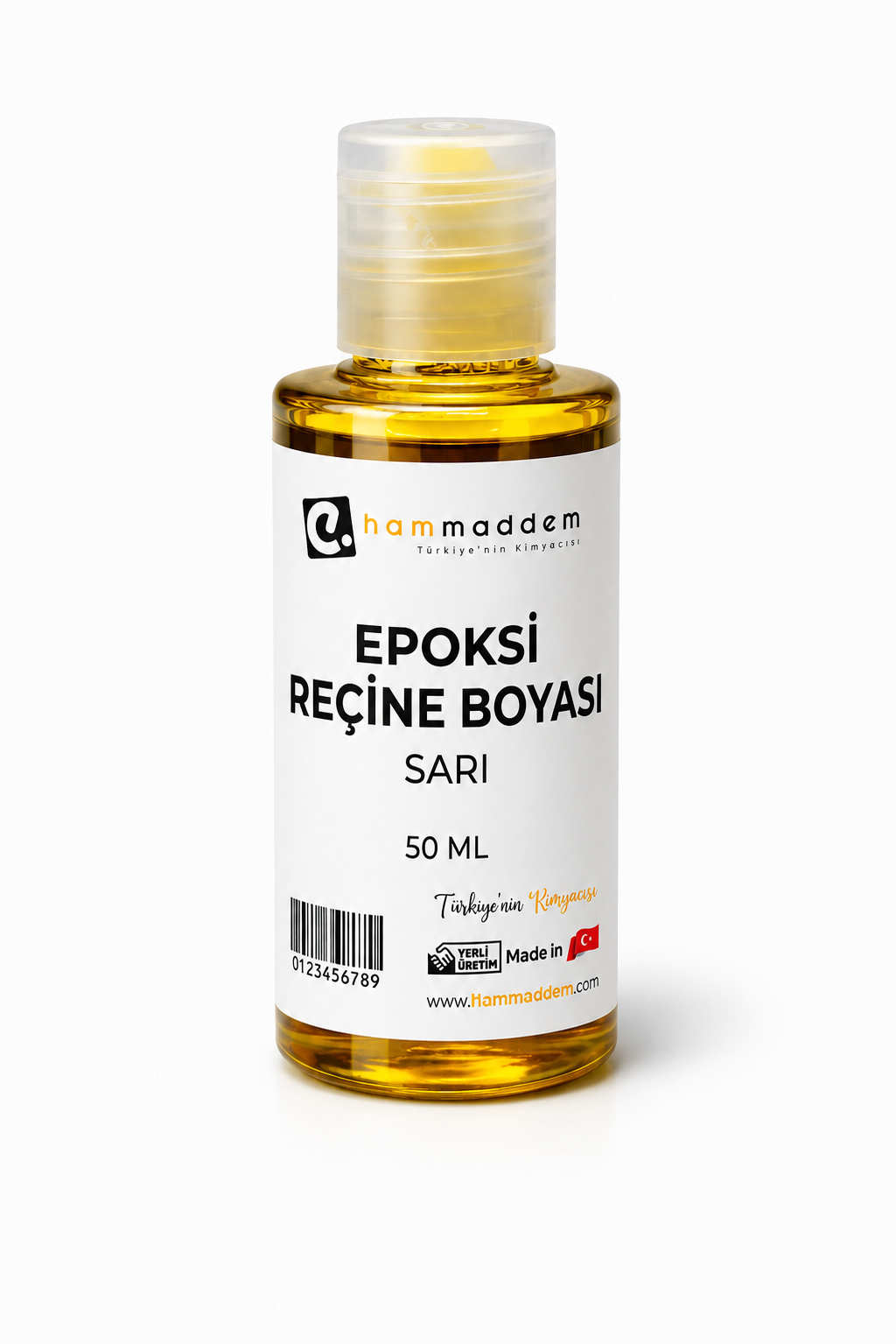 Epoksi Reçine Boya Sarı 50 ml