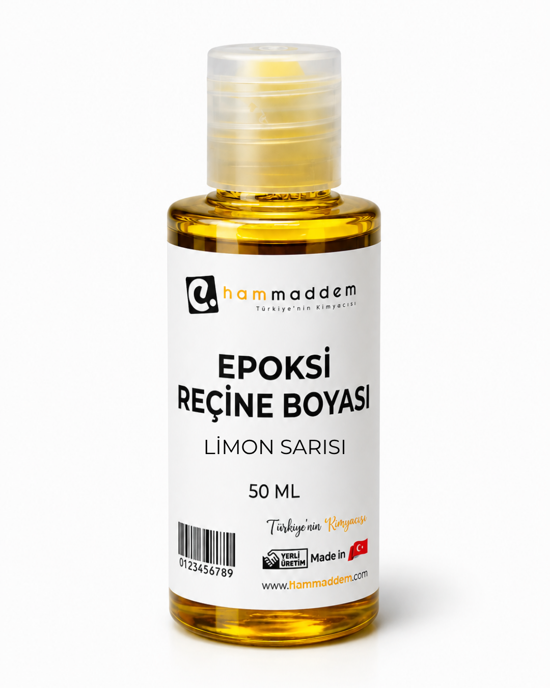 Epoksi Reçine Boya Limon Sarısı 50 ml