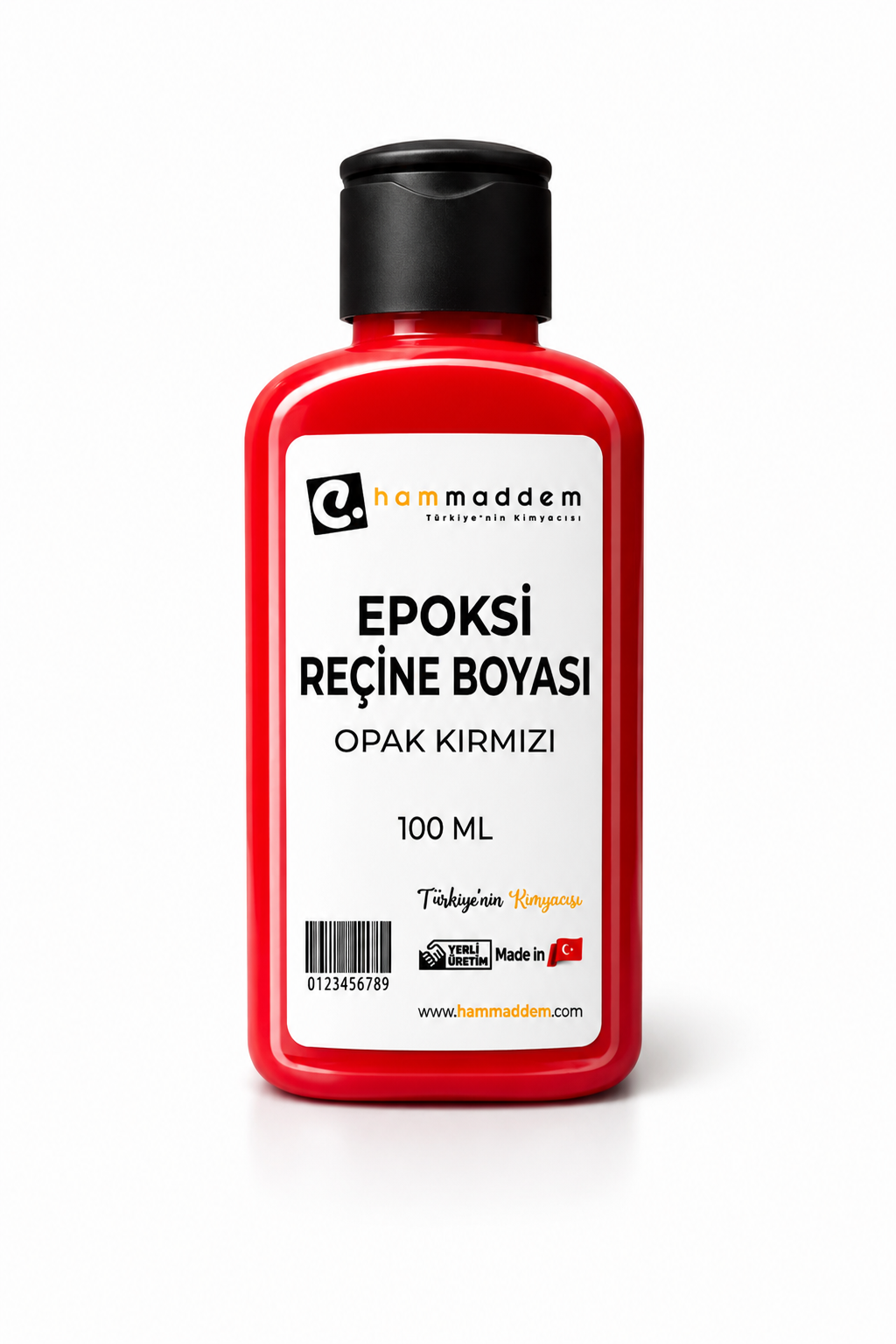 Epoksi Reçine Boya Opak Kırmızı 100 ml