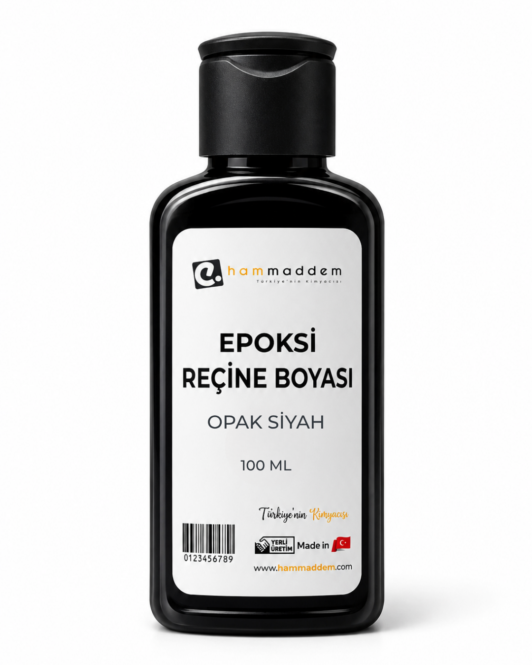 Epoksi Reçine Boya Opak Siyah 100 ml