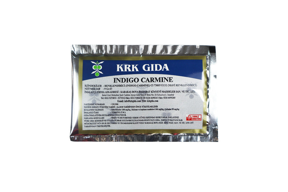 Indigo Carmine Koyu Mavi Gıda Boyası 9 Gr