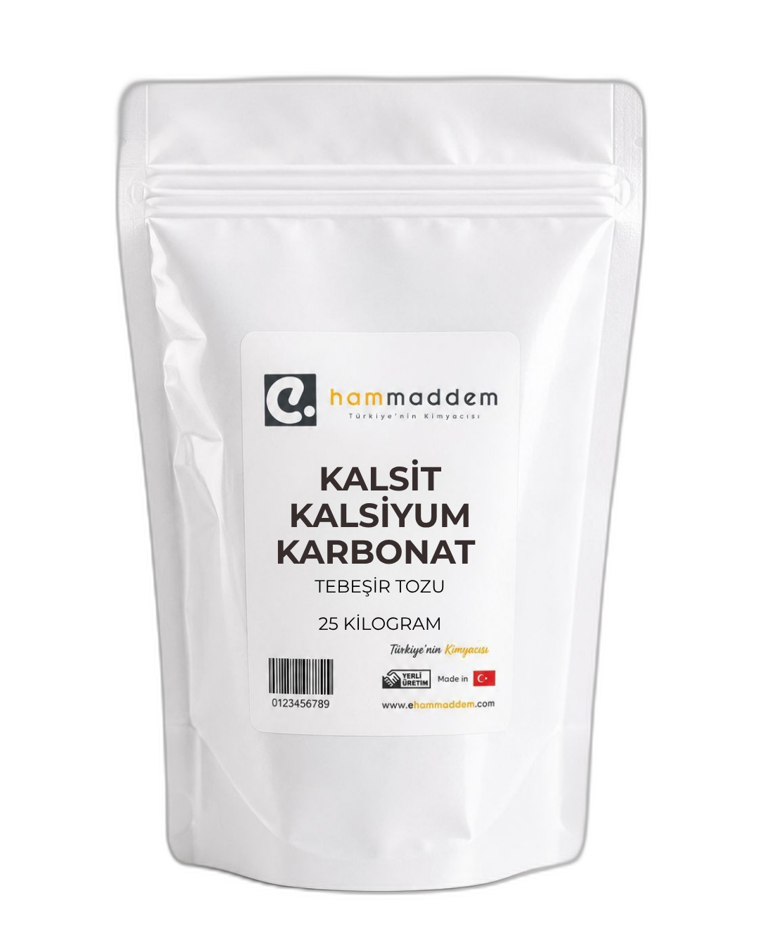 Kalsit Kalsiyum Karbonat - Tebeşir Tozu - 25 Kg