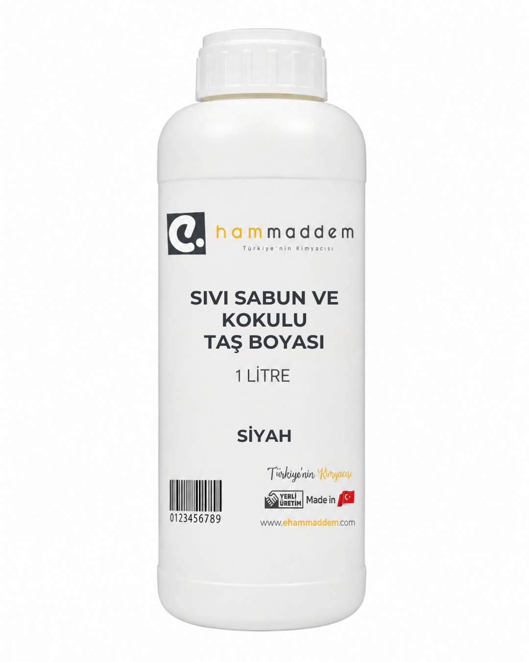 Sabun ve Kokulu Taş Boyası Siyah 1 Litre