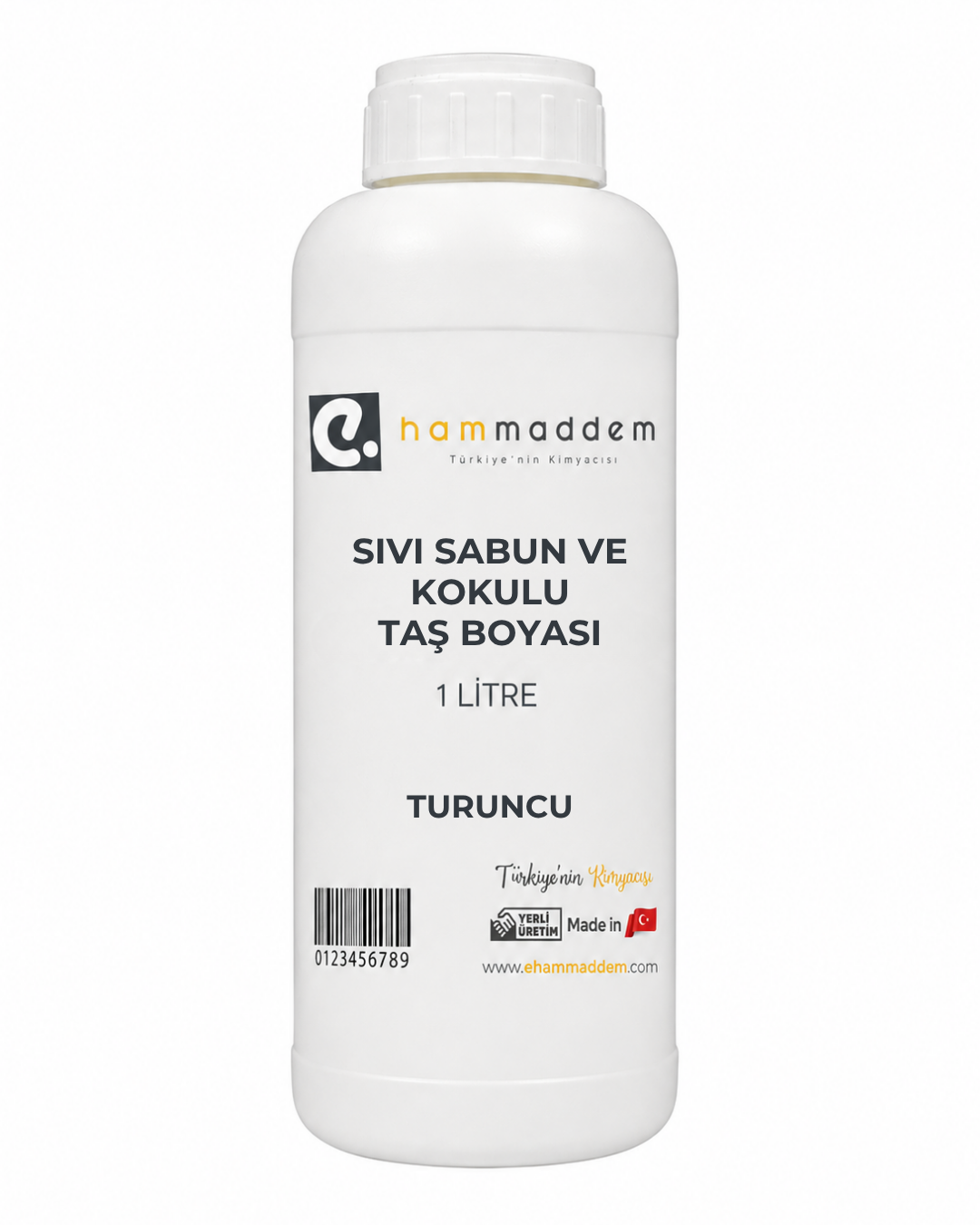 Sabun ve Kokulu Taş Boyası Turuncu 1 Litre