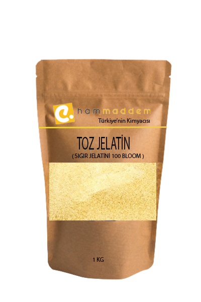 Toz Jelatin Sığır Jelatini 100 Bloom 1 Kg